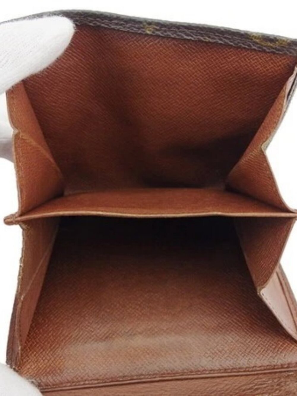 LOUIS VUITTON W hook wallet monogram beige monogram canvas Authentic Used - Picture 6 of 8
